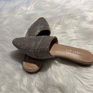 Madden Girl Glittering Beige Mules